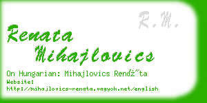 renata mihajlovics business card